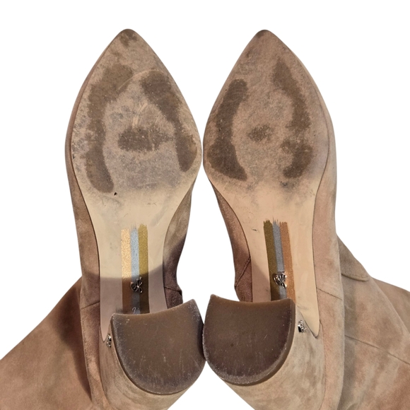 Sam Edelman Golden Carmel Hai Knee High Genuine Suede 7.5M - Picture 11 of 13